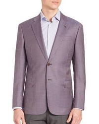 Armani Collezioni Purple Check Blazer