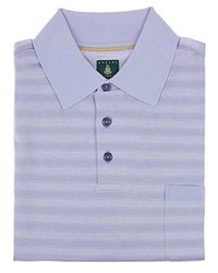 Robert Talbott Lavender The Lariat Short Sleeve 3 Button Polo Shirt