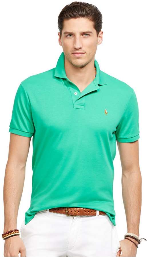 Polo Ralph Lauren Pima Soft Touch Polo Shirt, $85 | Macy's | Lookastic