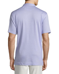 Peter Millar Short Sleeve Pique Polo Shirt Lilac