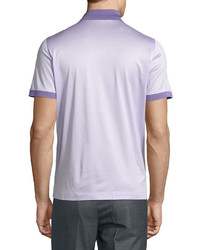 Brioni Short Sleeve Polo Shirt Light Purple