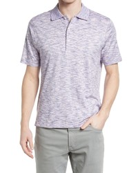 Scott Barber Space Dye Stretch Cotton Blend Polo Shirt In Lilac At Nordstrom
