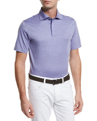 Ermenegildo Zegna Stretch Cotton Polo Shirt Lilac