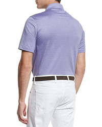 Ermenegildo Zegna Stretch Cotton Polo Shirt Lilac