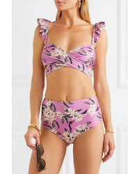 Patbo Printed Ruffled Bikini Top