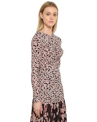 Isabel Marant Ruched Front Floral Printed Jersey Top