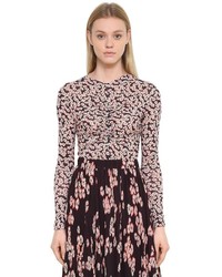 Isabel Marant Ruched Front Floral Printed Jersey Top