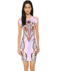 Light Violet Print Bodycon Dress