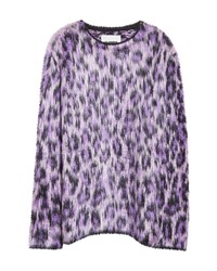Jil Sander Leopard Spot Silk Faux Fur Sweater In Multi At Nordstrom