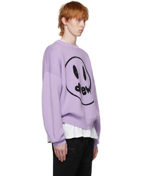 drew house Purple Painted Mascot Sweater