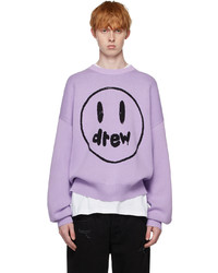 drew house Purple Painted Mascot Sweater