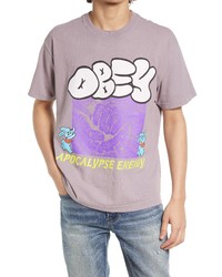Obey Apocalypse Energy Cotton Graphic Tee In Pigt Lilac Chalk At Nordstrom