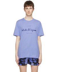 Salvatore Ferragamo Blue Cotton T Shirt
