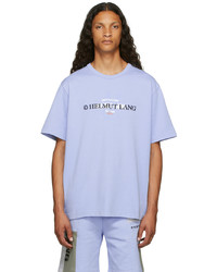 Helmut Lang Blue Layer Logo T Shirt