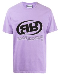 Blood Brother Logo Print Cotton T Shirt