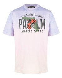 Palm Angels Logo Print Gradient T Shirt