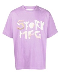 Story Mfg. Logo Print Organic Cotton T Shirt