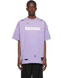 Balenciaga Purple Cotton T Shirt