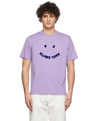 Ps By Paul Smith Purple Happy Logo T Shirt