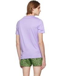 Versace Purple La Greca T Shirt
