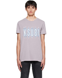 Ksubi Purple Serrated Seeing Lines T Shirt
