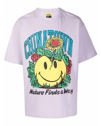Chinatown Market Smiley Planter Print Cotton T Shirt