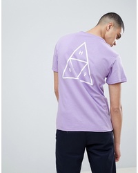 HUF T Shirt With Triple Triangle Back Print In Lavendar