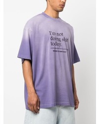 Vetements Text Print Faded T Shirt