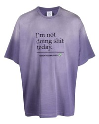 Vetements Text Print Faded T Shirt