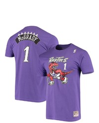 Mitchell & Ness Tracy Mcgrady Purple Toronto Raptors Hardwood Classics Stitch Name Number T Shirt At Nordstrom