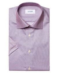 Eton Slim Fit Short Sleeve Button Up Shirt