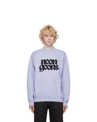Light Violet Print Fleece Sweatshirt