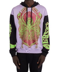 Versace Psychedelic Medusa Oversize Graphic Hoodie In Orchid Print At Nordstrom