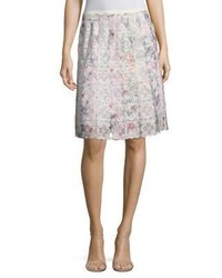 Elie Tahari Tyler Printed Floral Lace Skirt