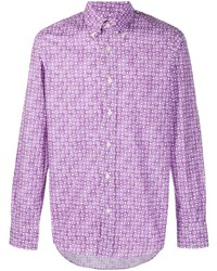 Canali All Over Print Shirt