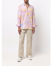 McQ Buttoned Abstract Print Shirt