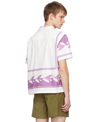 Bode Purple White Acorn Shirt