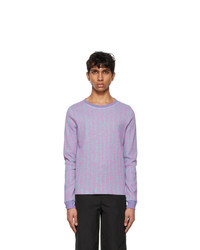 Marc Jacobs Blue And Purple Thermal Scribblez Long Sleeve T Shirt