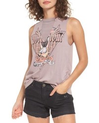 Mesh Inset Graphic Muscle Tee