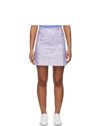 Light Violet Print Mini Skirt