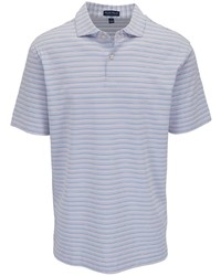 Peter Millar Horizontal Stripe Print Stretch Polo Shirt