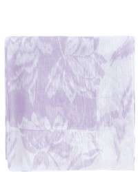 Nobrand Brush Floral Print Silk Scarf
