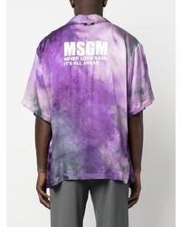 MSGM Logo Print Short Sleeve Shirt