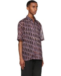 Dries Van Noten Purple Len Lye Edition Graphic Short Sleeve Shirt