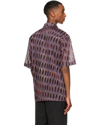 Dries Van Noten Purple Len Lye Edition Graphic Short Sleeve Shirt