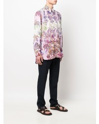 Etro Botanical Print Silk Shirt