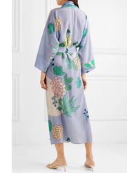 BERNADETTE Peignor Printed Silk De Chine Wrap Dress