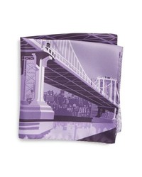 Eton Manhattan Bridge Silk Pocket Square
