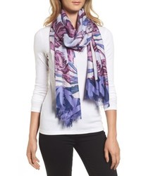 Nordstrom Exotic Floral Print Cashmere Silk Scarf