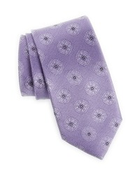 Nordstrom Baney Medallion Silk Tie In Purple At